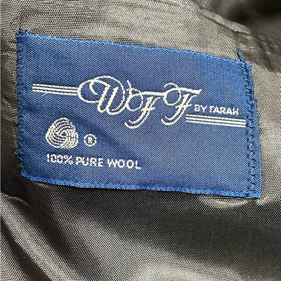 Men’s Vintage Woff by Farah Tweed Herringbone Elbow Patch Sports Coat Jacket 46R - Picture 4 of 10